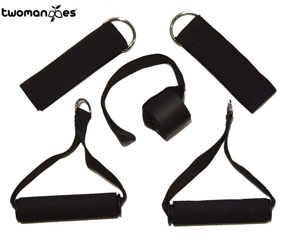 resistance bands for fitness and cardio training. set of 11 items